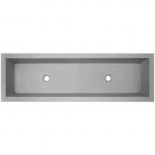 Linkasink AC13DI G - 48'' Concrete Trough Sink, Gray Concrete