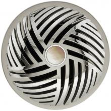 Linkasink D013 PS-SCR02-O - Herringbone Grid Strainer - Mother of Pearl Screw, With Overflow