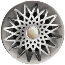 Linkasink D015 SS-SCR03-N - Star Grid Strainer - White Stone Screw, No Overflow
