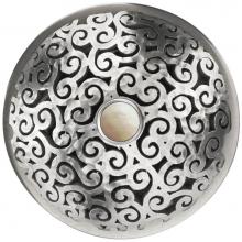 Linkasink D016 SH-SCR03-N - Swirl Grid Strainer - White Stone Screw, No Overflow