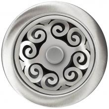 Linkasink D072 SS - Hawaiian Quilt Disposal Flange with Stopper