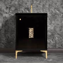Linkasink VAN30B-010-SN - FRAME with Coral Grate 30'' Wide Vanity, Black, Satin Nickel Hardware, 30'' x