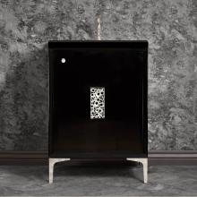 Linkasink VAN24B-010-PN - FRAME with Coral Grate 24'' Wide Vanity, Black, Polished Nickel Hardware, 24''