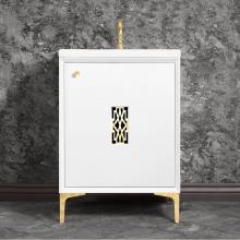 Linkasink VAN30W-011-PN - FRAME with Deco Grate 30'' Wide Vanity, White, Polished Nickel Hardware, 30''