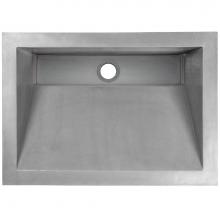 Linkasink AC01DIG - HENRY: Concrete Rectangle Sloped with Grate Recess Sink