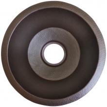 Linkasink BLD104-3.5DB - Small Flat Round Builder's Series Hammered Metal