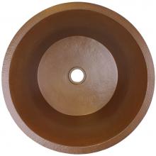 Linkasink C016AWC - Hammered Small Round Flat Bottom Bar/Utility, 1.5'' drain opening