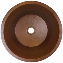 Linkasink C018WC - Hammered Large Round Flat Bottom Bar/Utility with 2'' drain opening