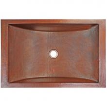 Linkasink C052WC - Hammered Rectangular Crescent
