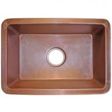Linkasink C054-3.5WC - Hammered Rectangular Box Sink with 3.5'' drain opening