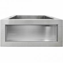 Linkasink C073-1.5SS - Smooth Inset Apron Front Bar Sink - Satin (Price Does Not Inlcude Inset Panel)