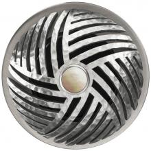 Linkasink D013SH-SCR02-O - Herringbone Grid with Mother of Pearl Screw