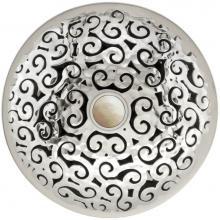 Linkasink D016PH-SCR02-O - Swirl Grid with Mother of Pearl Screw