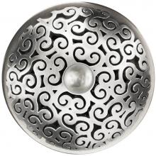 Linkasink D016SS-SCR01-O - Swirl Grid with Sphere Screw