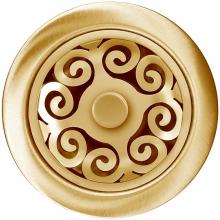 Linkasink D072SSB - Hawaiian Quilt Disposal Flange with Decorative Basket Strainer Stopper