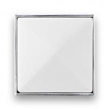 Linkasink VH006PN-01 - 3'' Artisan Glass Prism Vanity Hardware, Small Square with White Prism