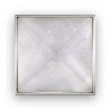 Linkasink VH006SN-SLV - 3'' Artisan Glass Prism Vanity Hardware, Small Square with Églomisé Prism