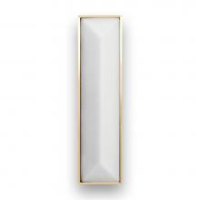 Linkasink VH007SB-01 - 8'' Artisan Glass Prism Vanity Hardware, Small Rectangle with White Prism
