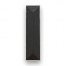 Linkasink VH007SN-04 - 8'' Artisan Glass Prism Vanity Hardware, Small Rectangle with Black Prism