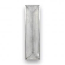 Linkasink VH007SN-SLV - 8'' Artisan Glass Prism Vanity Hardware, Small Rectangle with Églomisé Prism