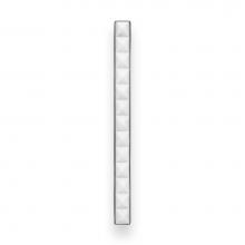 Linkasink VH009PN-01 - 18'' Artisan Glass Prism Vanity Hardware, Large Rectangle with White Pyramid