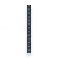 Linkasink VH009PN-04 - 18'' Artisan Glass Prism Vanity Hardware, Large Rectangle with Black Pyramid