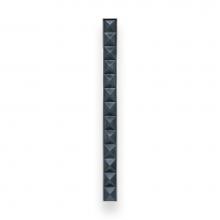 Linkasink VH009SN-04 - 18'' Artisan Glass Prism Vanity Hardware, Large Rectangle with Black Pyramid