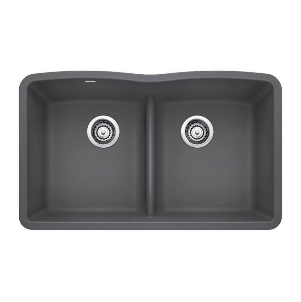 SILGRANIT® Double Bowl 50/50 Low Divide Undermount Sink