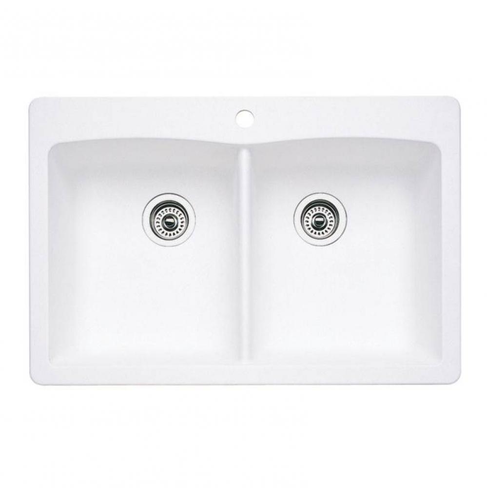 SILGRANIT® Double Bowl 50/50 Dual Mount Sink