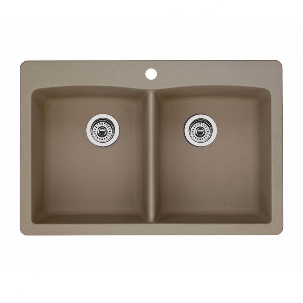 SILGRANIT® Double Bowl 50/50 Dual Mount Sink