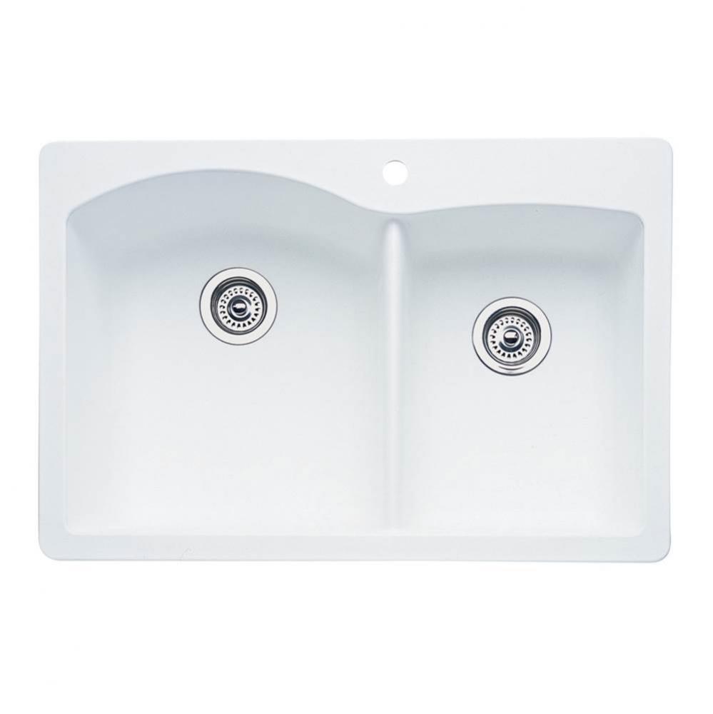 SILGRANIT® Double Bowl 60/40 Offset Dual Mount Sink