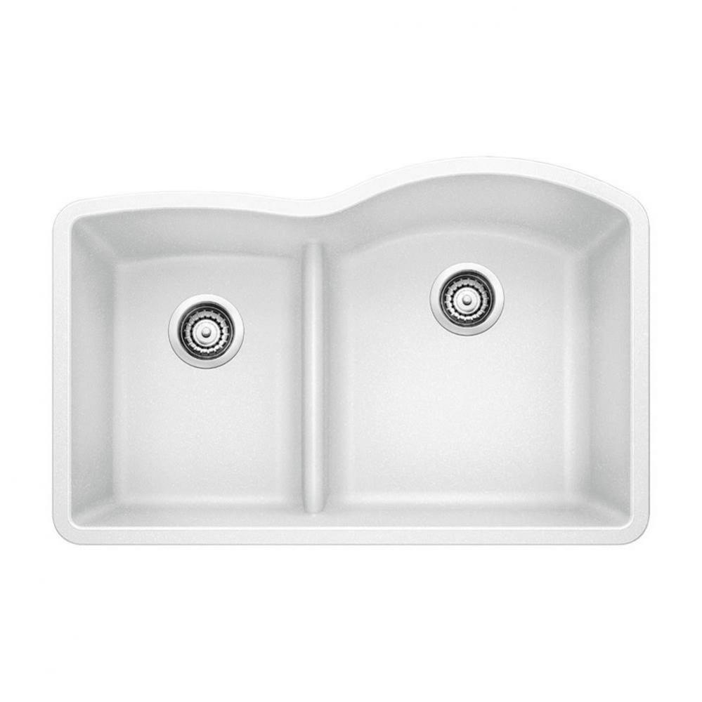 SILGRANIT® Double Bowl 40/60 Offset Low Divide Undermount Sink