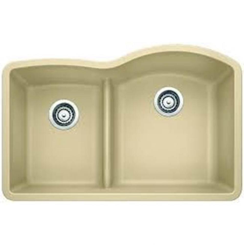 32 X 20-7/8'' Double Bowl 60/40 Offset Low Divide