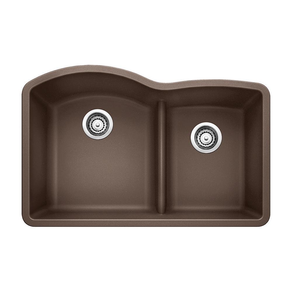 SILGRANIT® Double Bowl 60/40 Offset Low Divide Undermount Sink