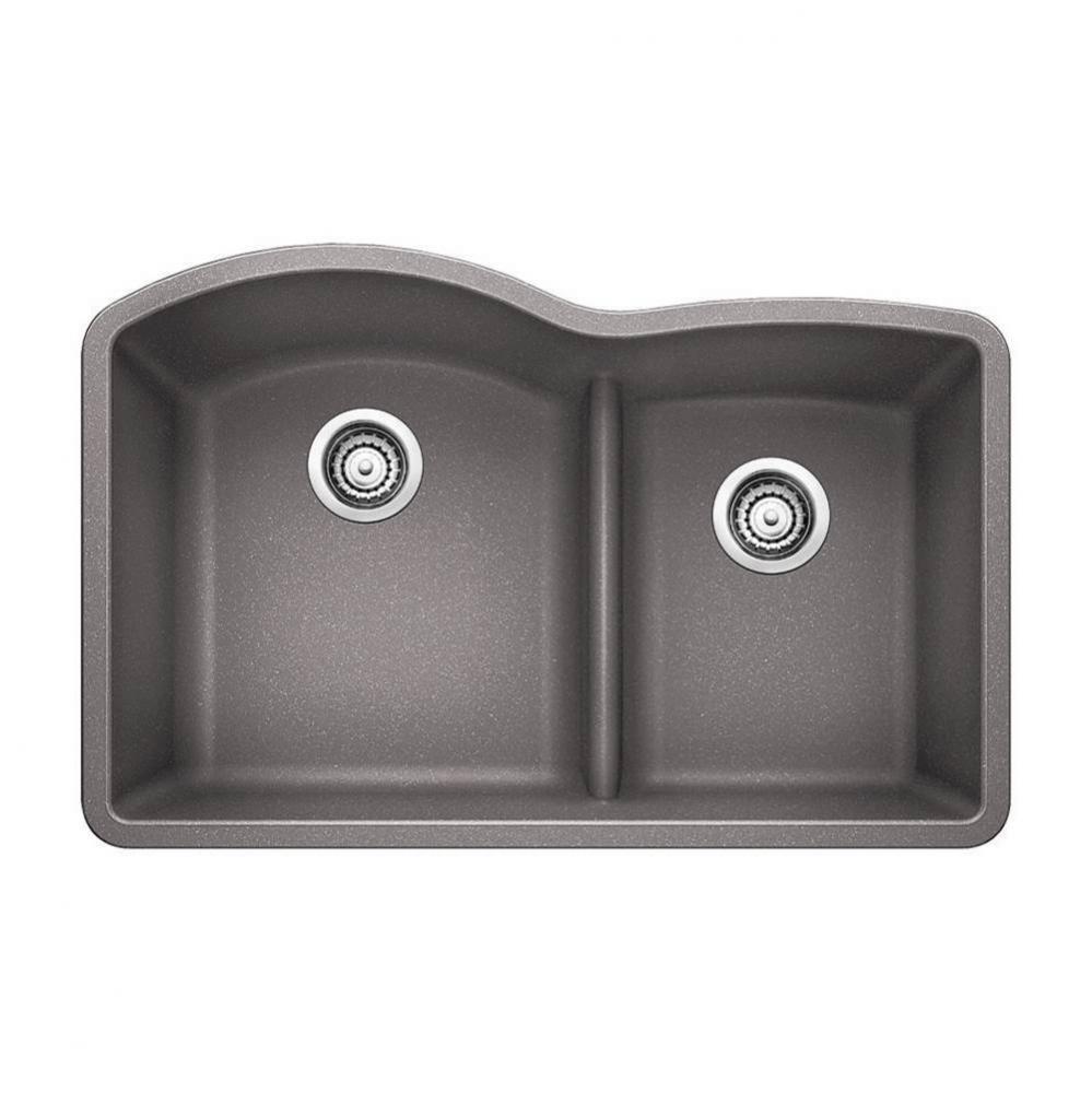 SILGRANIT® Double Bowl 60/40 Offset Low Divide Undermount Sink