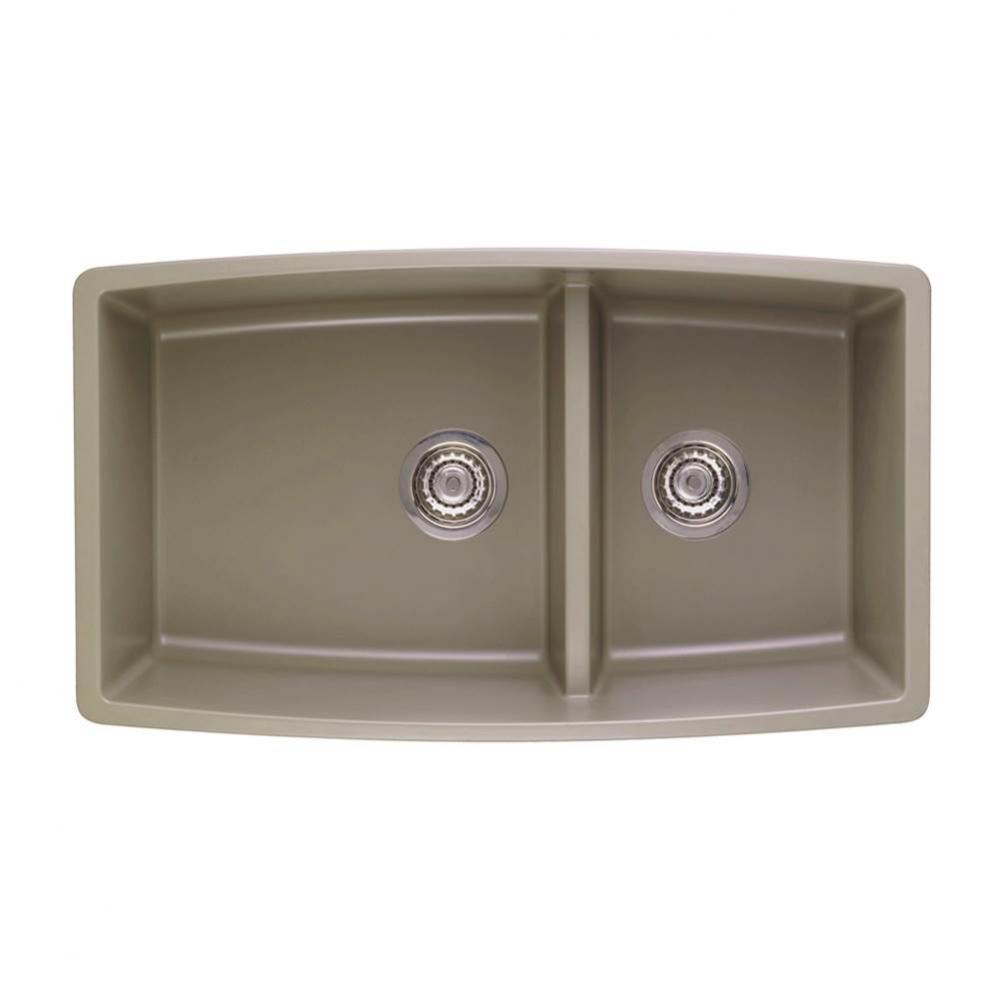SILGRANIT® Double Bowl 60/40 Offset Low Divide Undermount Sink