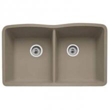 Luxart LX441286 - SILGRANIT® Double Bowl 50/50 Undermount Sink