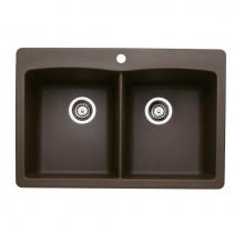Luxart LX440218 - SILGRANIT® Double Bowl 50/50 Dual Mount Sink