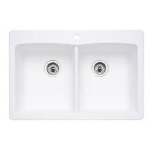 Luxart LX440221 - SILGRANIT® Double Bowl 50/50 Dual Mount Sink