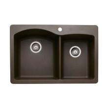 Luxart LX440213 - SILGRANIT® Double Bowl 60/40 Offset Dual Mount Sink