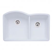 Luxart LX440180 - SILGRANIT® Double Bowl 60/40 Offset Undermount Sink