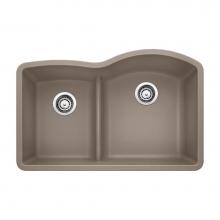 Luxart LX441608 - SILGRANIT® Double Bowl 40/60 Offset Low Divide Undermount Sink