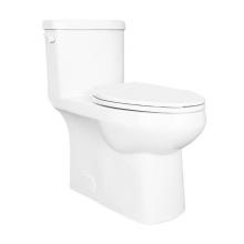 Luxart LXS10009 - Piazza Elongated, One Piece, Comfortable Height (ADA) 12'' Toilet with Siphon Jet Flush