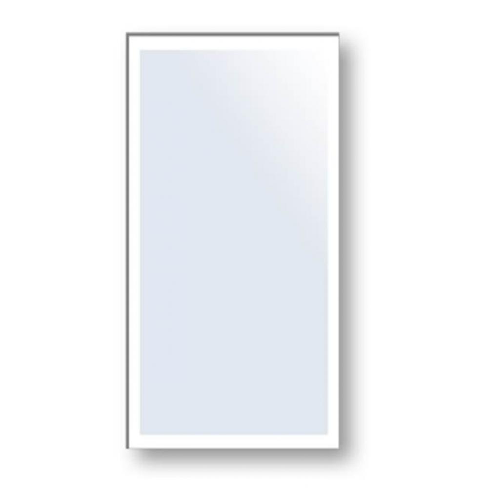 Accent Framed Mirror, 24'' x 48'' x 3/4'', Rectangle, Polished Chrom