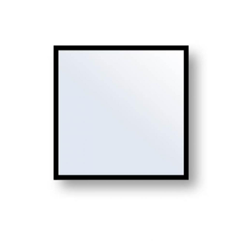 Accent Framed Mirror, 30'' x 30'' x 3/4'', Rectangle, Matte Black