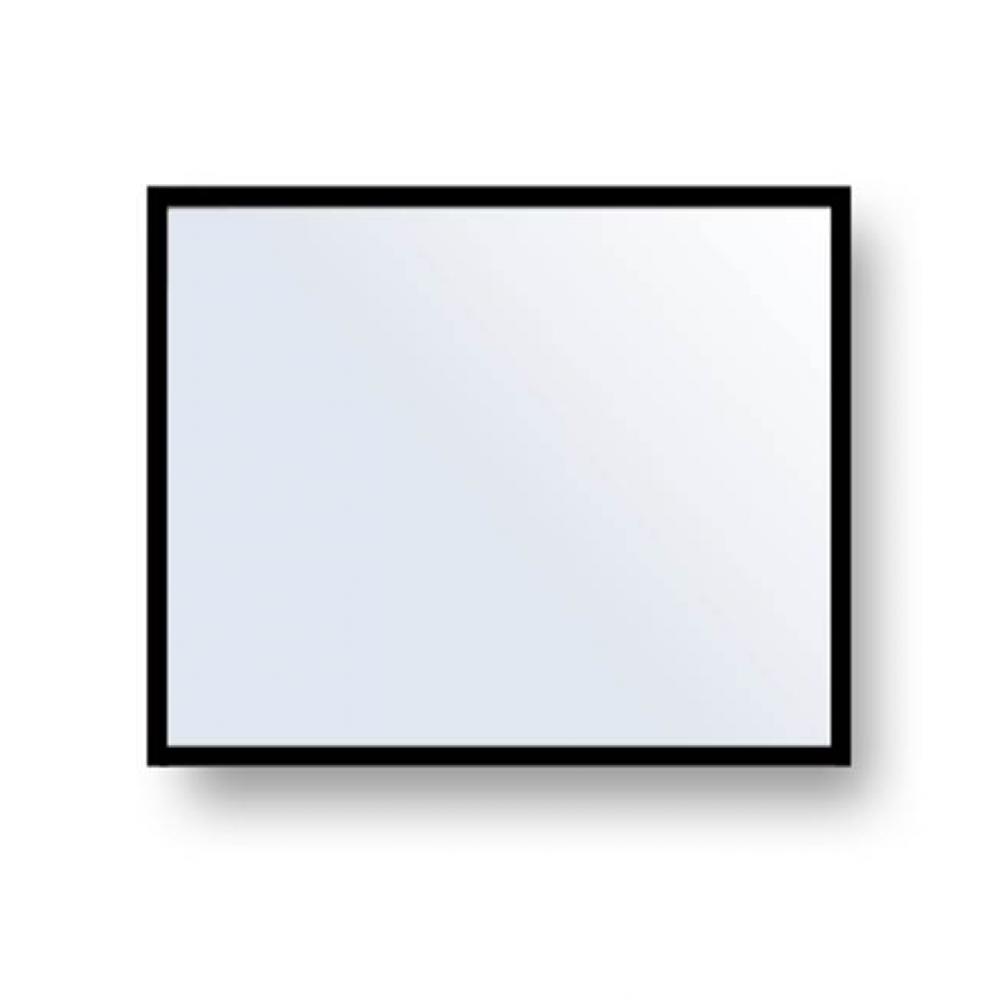 Accent Framed Mirror, 36'' x 30'' x 3/4'', Rectangle, Brushed Nickel