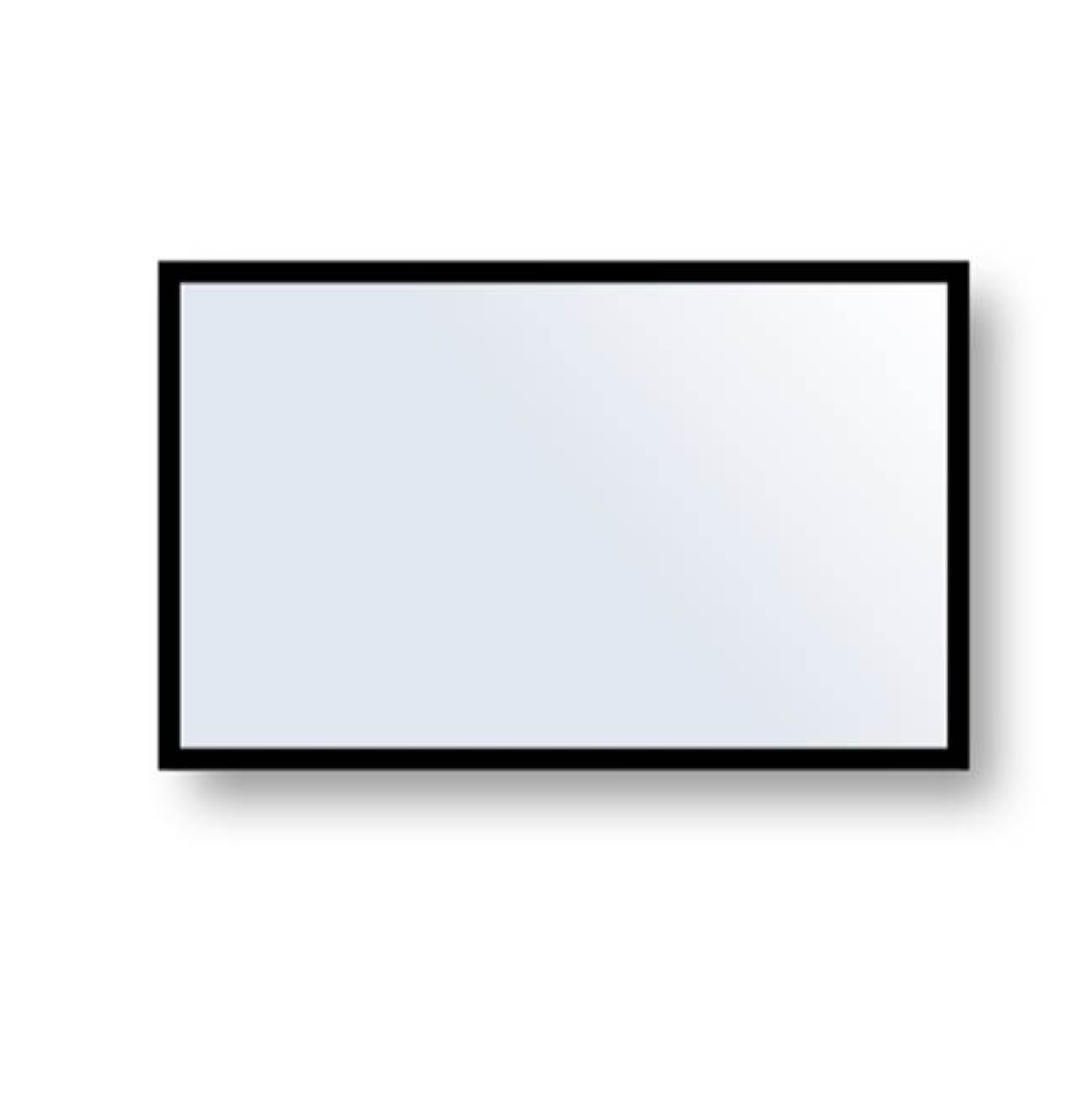 Accent Framed Mirror, 48'' x 30'' x 3/4'', Rectangle, Matte Black