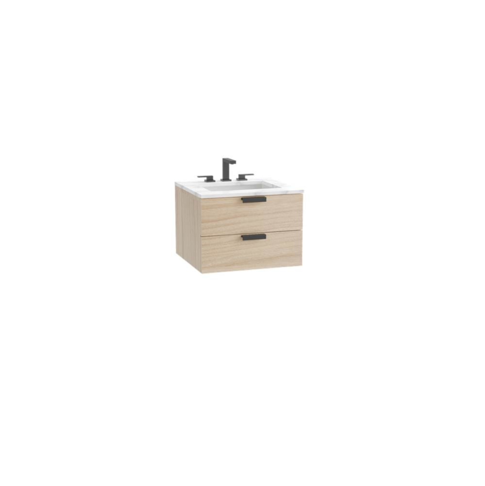 Geo 24'' Wall Hung Cabinet Natural Oak/HW: Polished Chrome(PC)