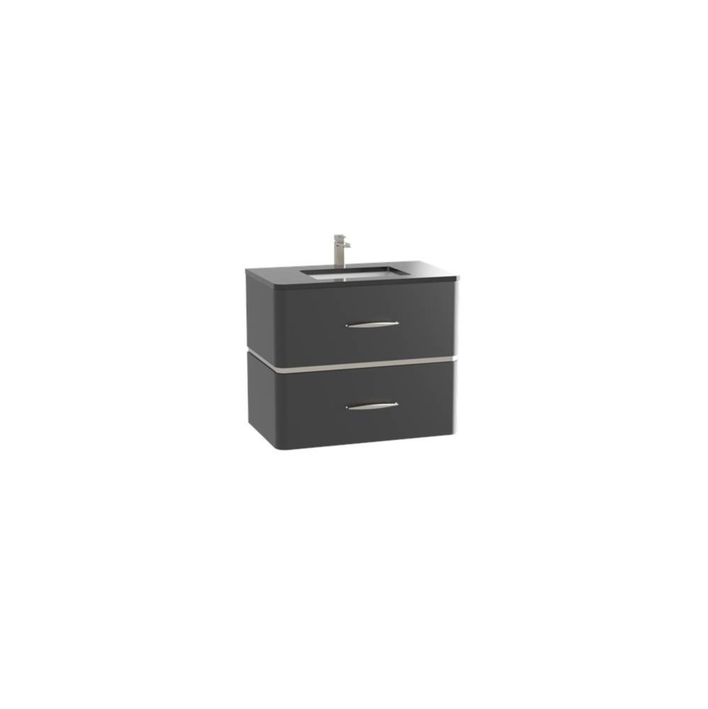 Perla SM 36'' Wall Hung Cabinet Matte Black/HW: Polished Chrome(PC)
