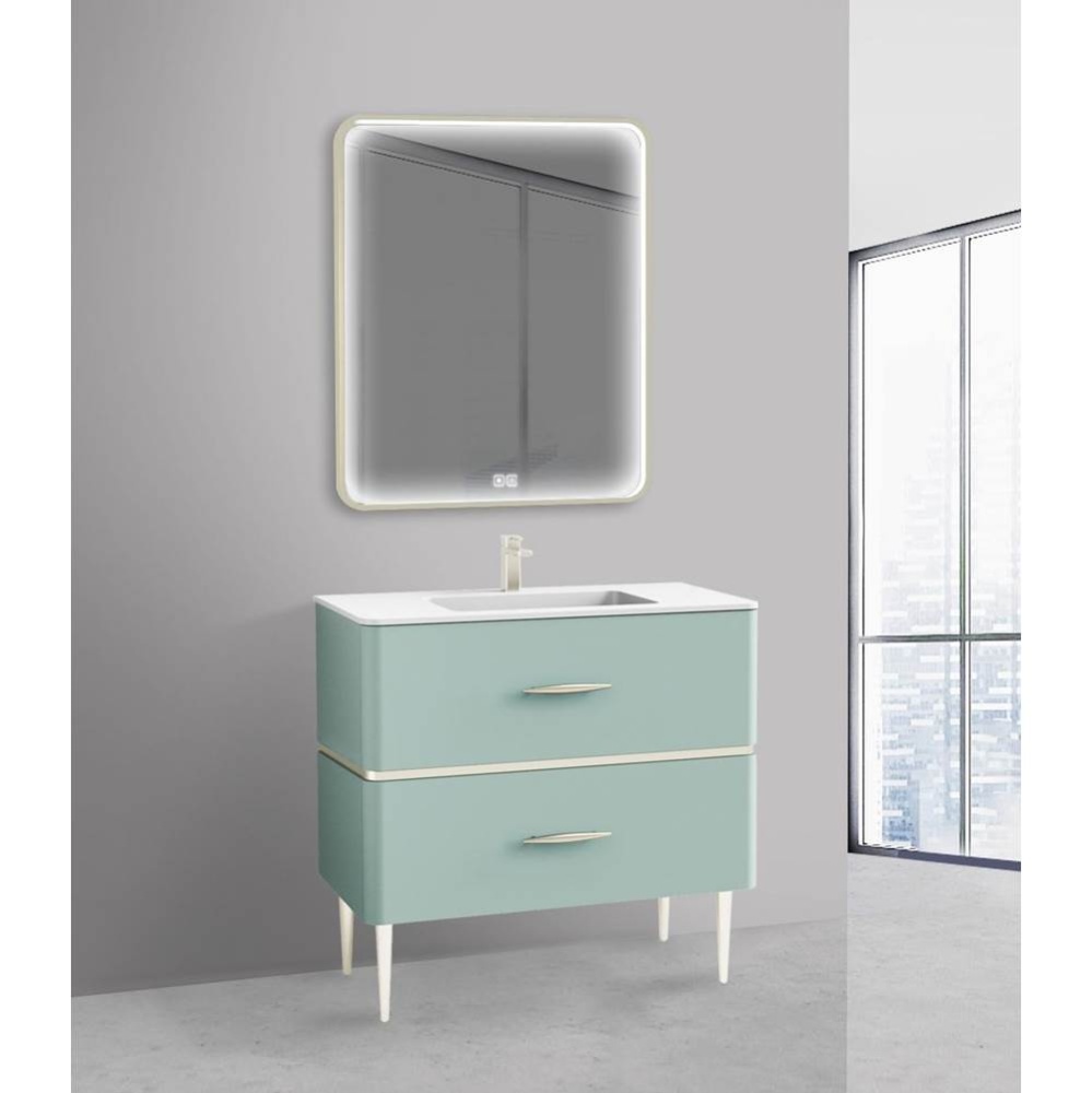 Perla 24'' Free Standing Cabinet Pastel Green/HW: Polished Chrome(PC)